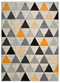 Tappeto grigio-arancio , 140 x 200 cm Leo Triangles - Universal
