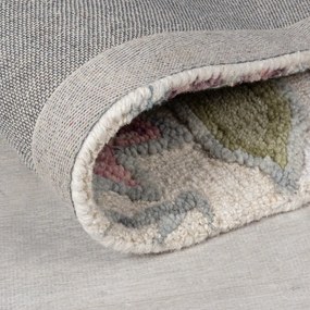 Tappeto color crema in lana tessuto a mano 200x290 cm Tania Floral – Flair Rugs