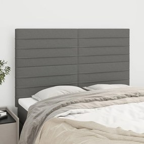 Testiere 4 Pz Grigio Scuro 72x5x78/88 Cm İn Tessuto /