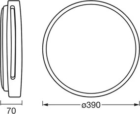 Osram - Plafoniera dimmerabile a LED ORBIS WOODBURRY LED/24W/230V Ø 39 cm