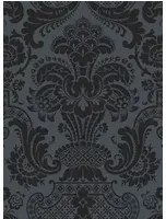 Damask Tapete Petrouchka von Cole & Son - Shimmering Black