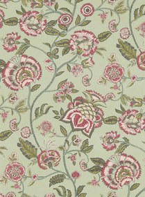 Clarke & Clarke Carta da parati Barmeri - Sage/ Blush