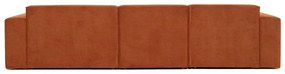 Divano angolare in velluto a coste arancione (angolo destro) Sting - Scandic