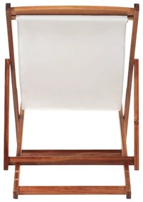 Sdraio da giardino beige/colore naturale scuro in legno massiccio Dionysus – Bonami Essentials