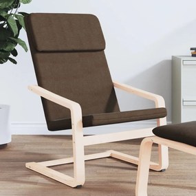 Sedia Relax Marrone Scuro İn Tessuto /