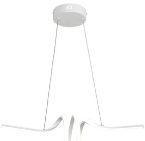 Lampadario LED moderno Ruby bianco, luce naturale 3000 lumen