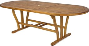 TURRIS - set tavolo in alluminio e teak cm 180/240 x 100 x 74 h con 4 sedie e 2 poltrone Mulier