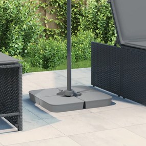 Set Base Per Ombrellone 4 Pz Con Supporto A Croce 100 Kg Pp /