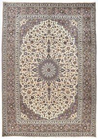 Kashan Tappeto 400x280 Beige (Iran) Annodato A Mano