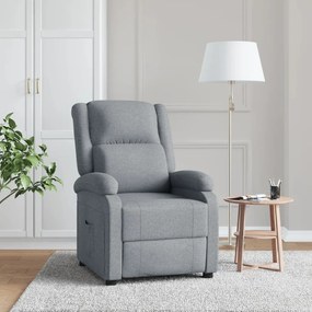 Poltrona Reclinabile İn Tessuto Grigio Chiaro /