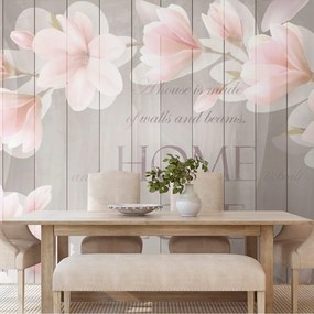 Carta da parati – Magnolia Vintage con Scritta