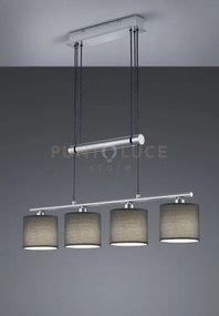 Sospensione 4 diffusori garda in tessuto 305400411 grigio