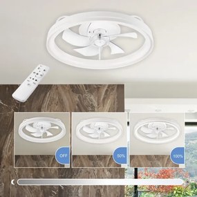 Plafoniera LED con ventilatore FARGO LED/37W/230V bianco + +TC