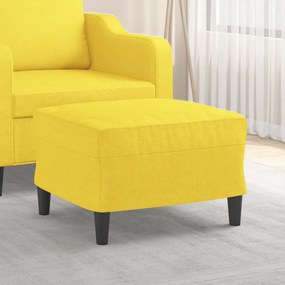 Poggiapiedi Giallo Chiaro 60x50x41 Cm İn Tessuto /