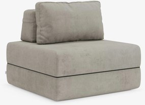 Rift poltrona letto con materasso alto 24 cm e memory foam - schienale mobile e tessuto smacchiabile T31