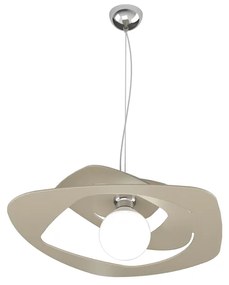 Sospensione Moderna Warped Metallo Sabbia 1 Luce E27 D.50Cm