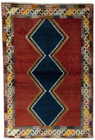 Gabbeh Tappeto 100 x 150 Rosso (Iran) Annodato A Mano