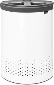 Cesto portabiancheria in metallo bianco 55 l Selector - Brabantia