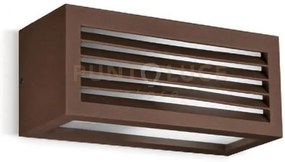 Ges312- applique 1 luce attacco e27 ip4 colore ruggine l.25xh.10,8cm