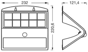 Ledvance - Applique a LED solare con sensore FARFALLA LED/8W/3,7V IP65