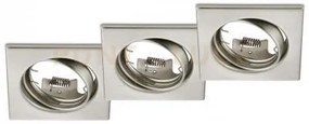Jura kit 3 faretti da incasso quadrati orientabili acciaio 8x8cm at...