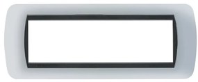Placca 7 moduli in zama serie Living International  BTICINO cromo lucido