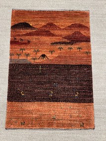 Loribaft Tappeto persiano 90 x 60 Blu (Iran) Annodato A Mano