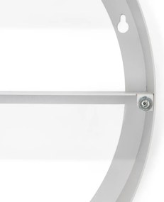 Mobile per bagno grigio tortora in metallo da appendere/con specchio 55x55 cm Sonnet – Spinder Design