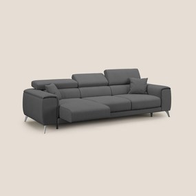 Fusion divano con 3 sedute allungabili in tessuto smacchiabile T05 antracite