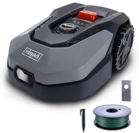 Robot rasaerba connesso 400m2 Scheppach RoboCut L500 con stazione di ricarica Fino a 400 m² Sensore di pioggia WiFi & bt