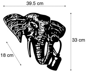 Lampada da parete vintage oro - Animal Elephant