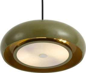 Lampada a sospensione retrò verde con paralume in metallo 2 luci - Macaron
