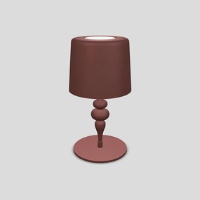 Lampada Da Scrivania Contemporanea Eva In Plastica Rosso Alluminio 4 Luci