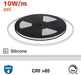 Neon Flex LED 06x13 10W/m 10m IP67 24Vdc LUMILEDS Chip LED Colore Bianco Naturale 4.000K