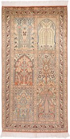 Cashmere Silk Tappeto 80 x 150 (Indian) Annodato A Mano