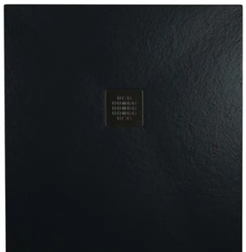 Piatto doccia in mineralmarmo 80x120 cm antracite effetto pietra con griglia e piletta sifonata