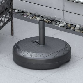Base per Ombrellone da Giardino Ø55 cm 30 Kg in Plastica Nero...