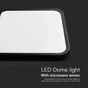 Plafoniera LED bagno con sensore 36W 230V IP44 4000K 42x42 cm + telecomando