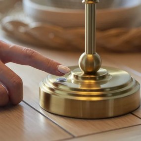 Endon 114811 - Lampada da tavolo ricaricabile LED dimmerabile BURLEY LED/1,5W/5V ottone/bianco