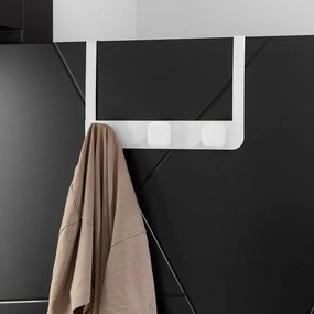 Gancio bagno triplo in acciaio e plastica bianco quadrato Fiore