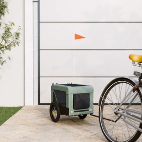 Rimorchio Da Bici Per Animali Grigio E Nero Oxford E Ferro /