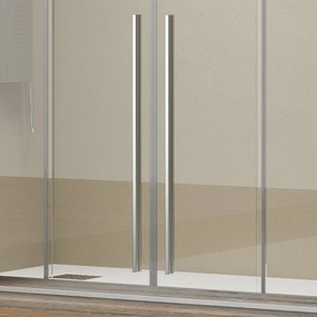 Box doccia 70x200 doppio scorrevole + fisso vetro 8 mm anticalcare | KEL6000 - KAMALU