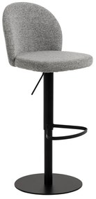 Sgabello da bar grigio-nero con altezza regolabile (altezza seduta 55 cm) Patricia - Actona