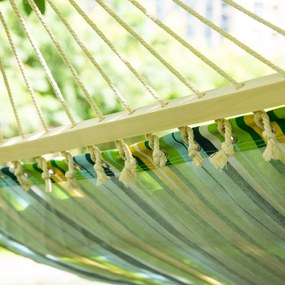 Amaca da Giardino 2 Posti 400x140 cm con Cuscino in Tessuto Multicolore...