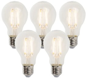 Set di 5 lampadine LED dimmerabili E27 A60 5W 470lm 2700K