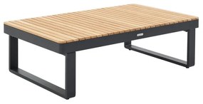 Tavolino da caffè da giardino NATERIAL in alluminio con piano in teak teak naturale per 1 persone 115x70cm