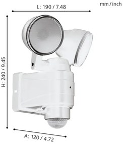Eglo 98194 - Lampada LED da esterno con sensore CASABAS 2xLED/4W/4xLR14 IP44