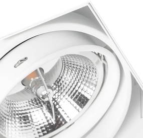 Set di 6 faretti da incasso bianchi GU10 AR111 senza cornice regolabili - Oneon