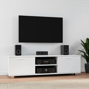 Mobile Porta Tv Bianco 140x40,5x35 Cm İn Legno Multistrato /