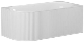 Vasca angolare scanalata 240 litri 170 x 80 x 60 cm Bianco opaco Acrilico Angolo a destra - BARBORI